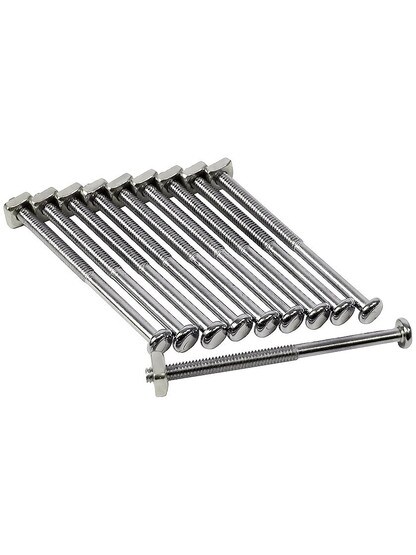 10 Pack of Nickel Plated Bolts 2 1/2 inch in Length.